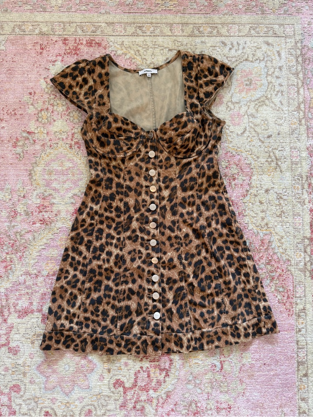 Miaou Gigi Mini Dress - Leopard, Size M